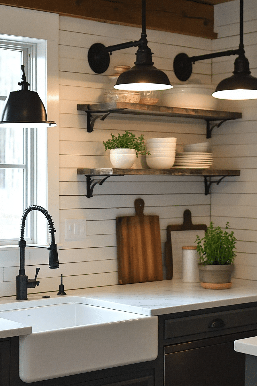 10. Farmhouse Cream Enamel Shade (Kitchen Lamp Ideas) - Kitchen Lamp Ideas