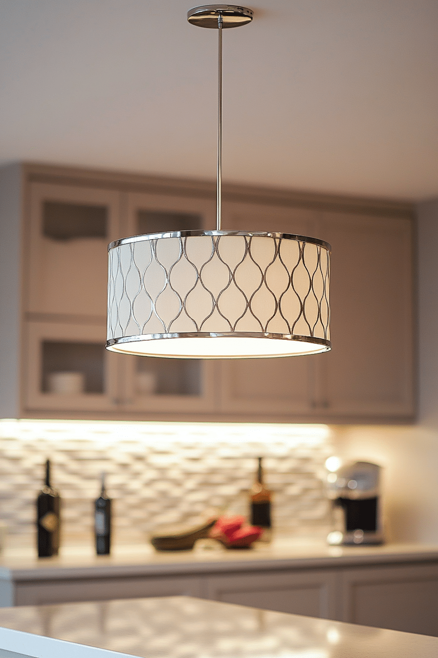 23. Glam Champagne Flush Mount (Kitchen Lamp Ideas) - Kitchen Lamp Ideas
