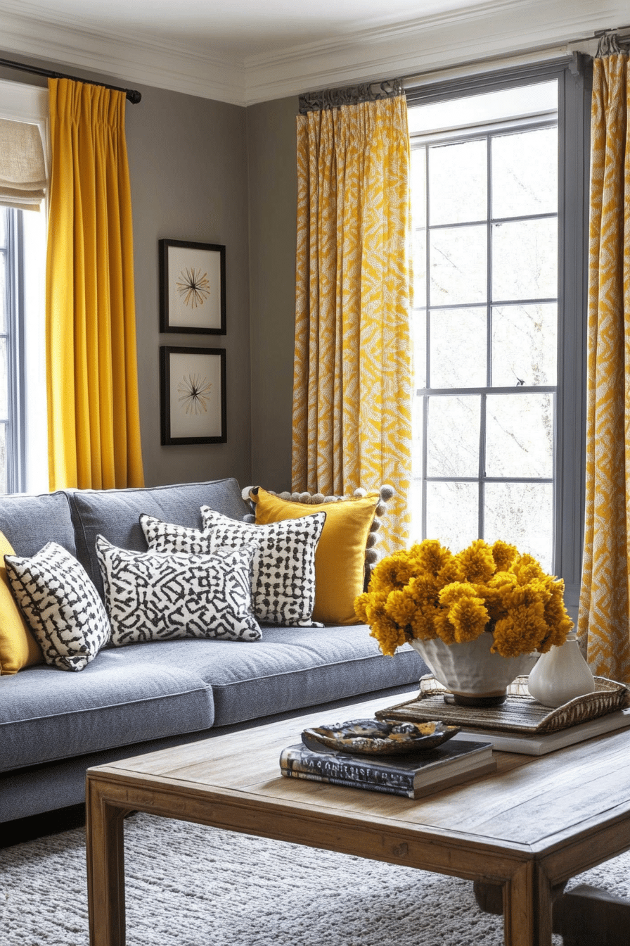 20. Global Fusion Energy (Yellow And Grey Living Room Ideas) - Yellow And Grey Living Room Ideas