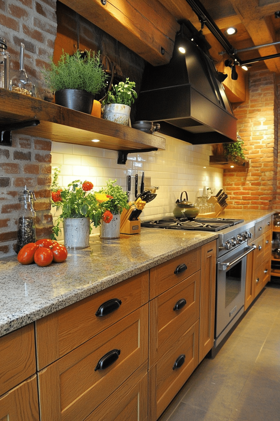1. Modern Rustic Charm (Oak Cabinets Kitchen Ideas) - Oak Cabinets Kitchen Ideas