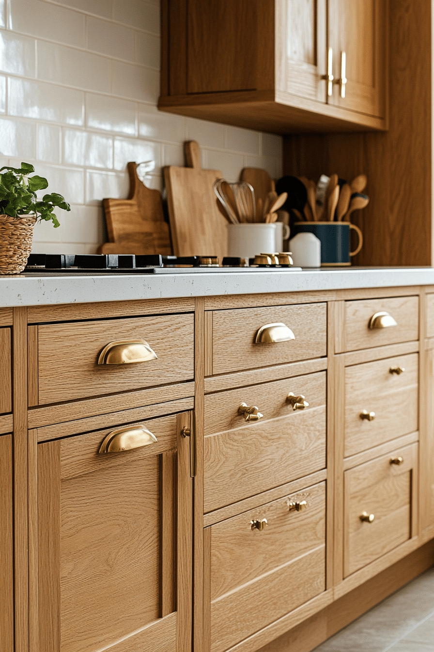 3. Mid-Century Oak Revival (Oak Cabinets Kitchen Ideas) - Oak Cabinets Kitchen Ideas