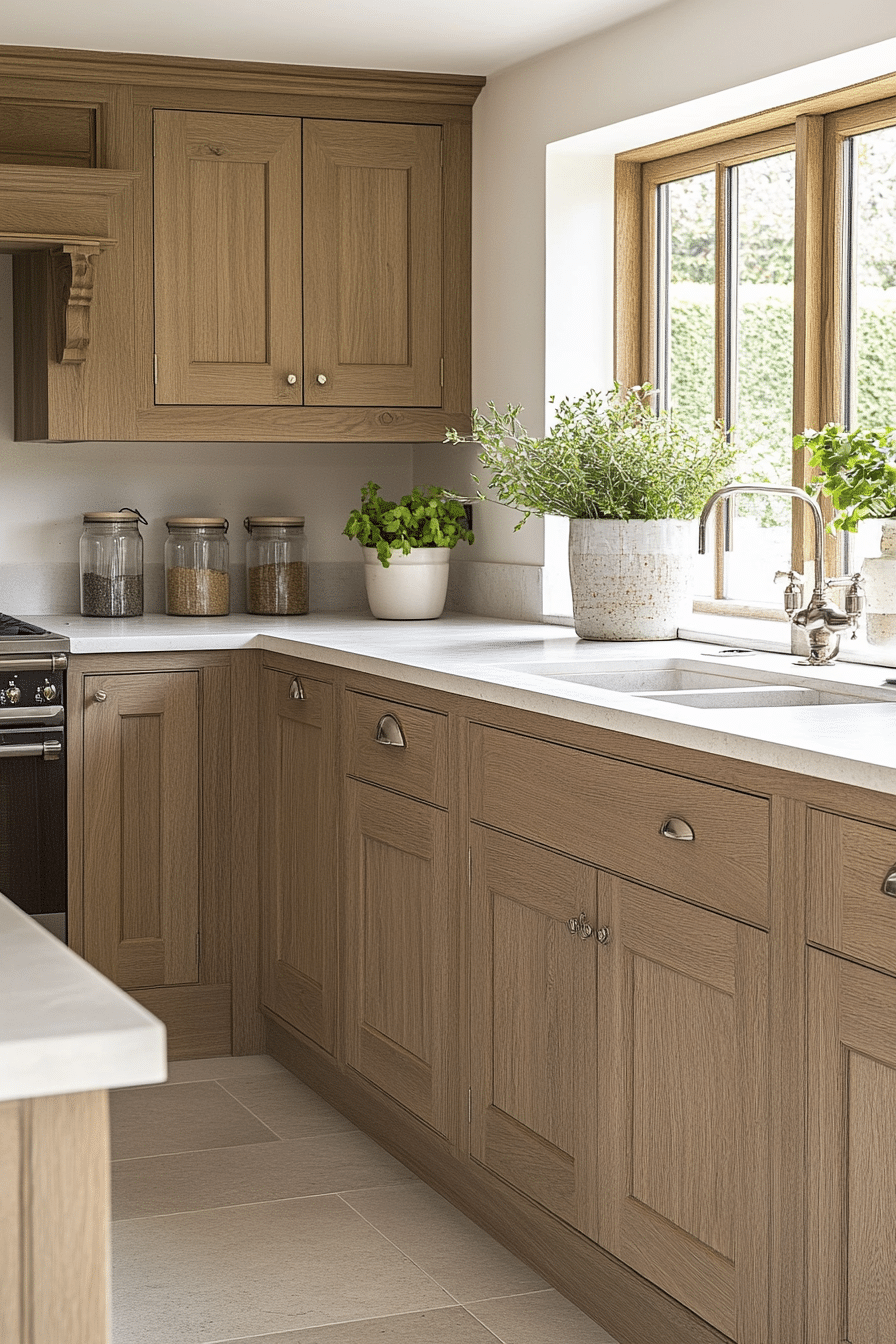 13. Japandi Fusion (Oak Cabinets Kitchen Ideas) - Oak Cabinets Kitchen Ideas