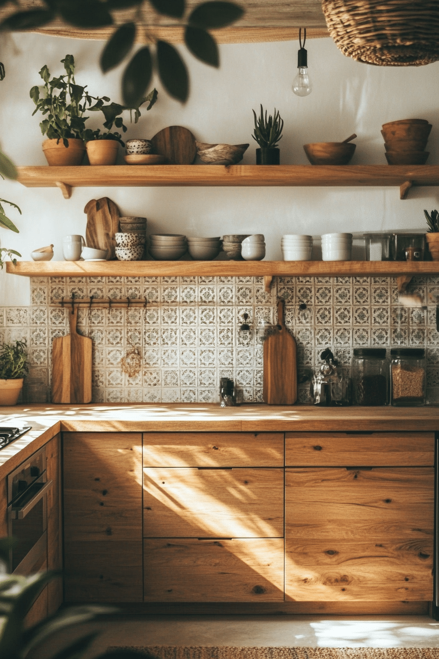 21. Scandi-Boho Blend (Oak Cabinets Kitchen Ideas) - Oak Cabinets Kitchen Ideas