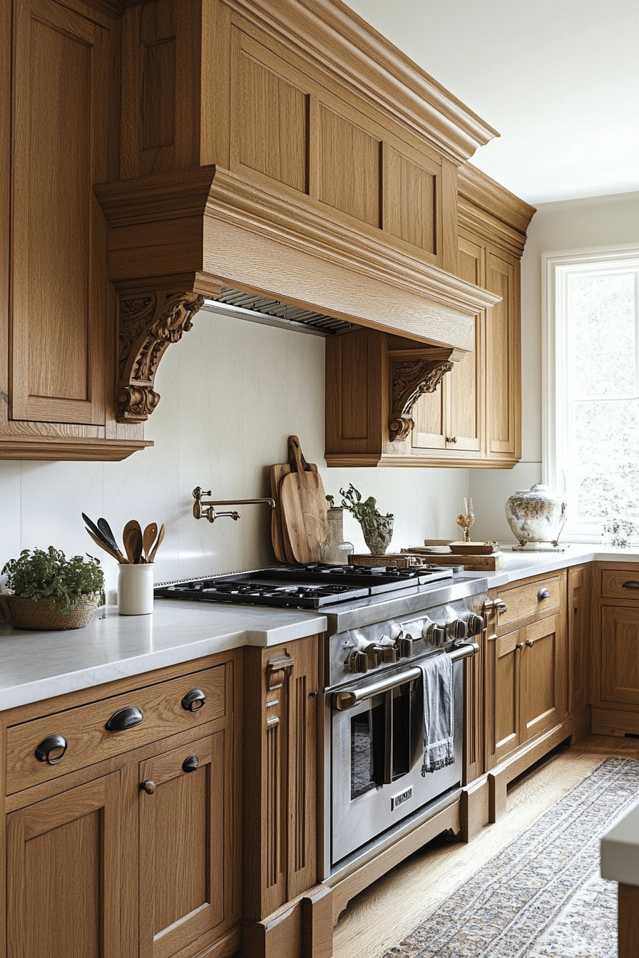 24. Traditional Warmth (Oak Cabinets Kitchen Ideas) - Oak Cabinets Kitchen Ideas