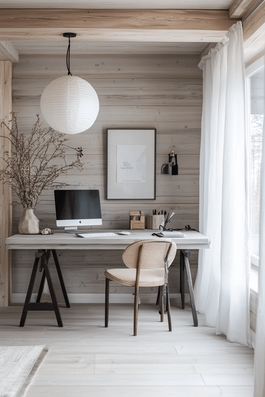 11. Minimal Rustic Studio (Rustic Home Office Ideas) - Rustic Home Office Ideas