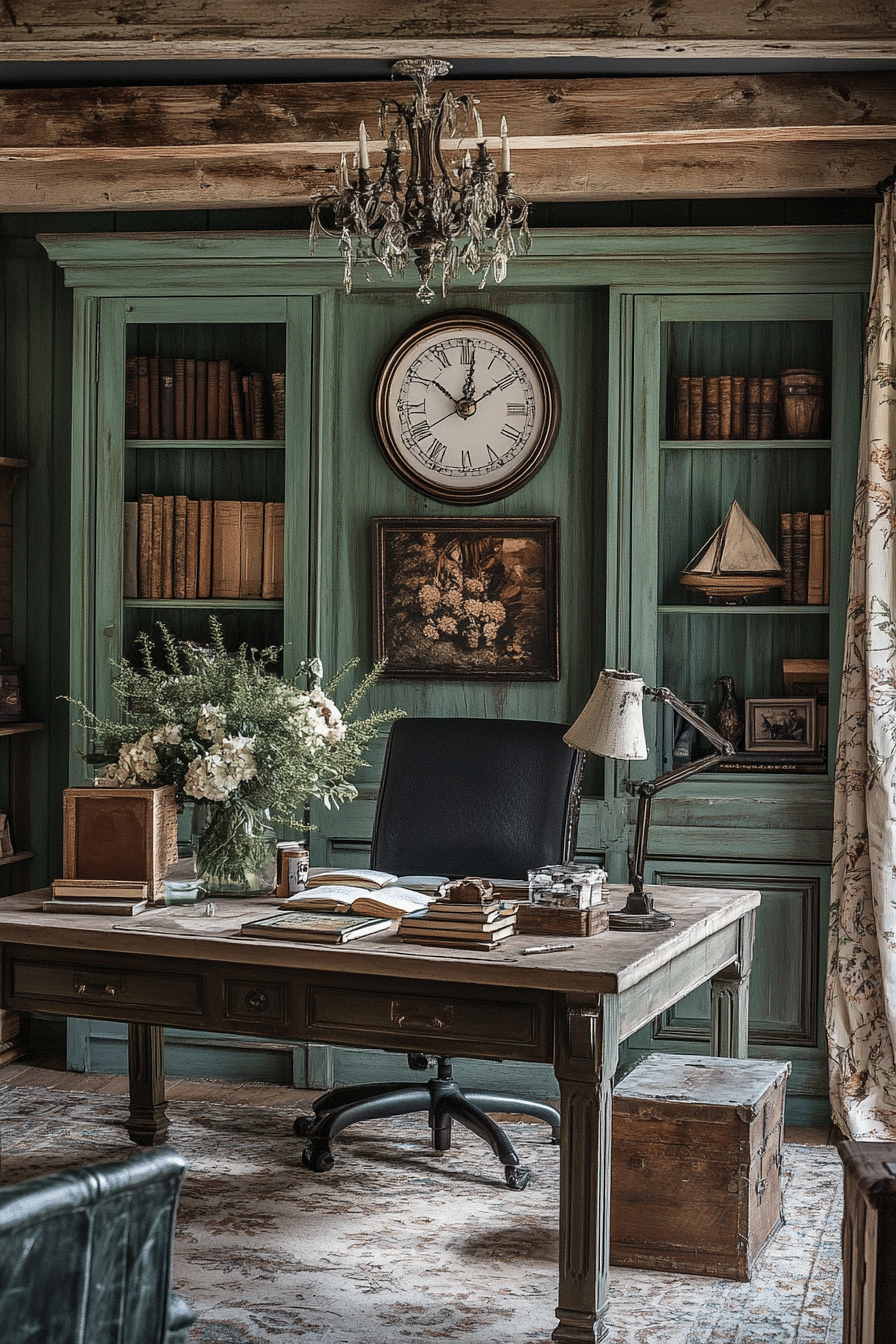 14. Rustic French Country (Rustic Home Office Ideas) - Rustic Home Office Ideas