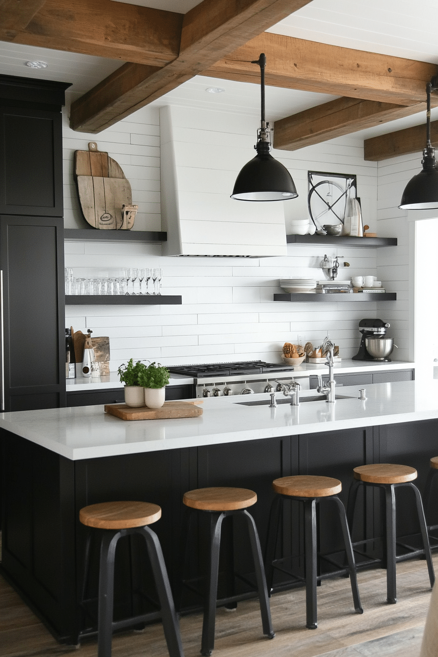 1. Matte Black Minimalism (Black And Gray Kitchen Ideas) - Black And Gray Kitchen Ideas