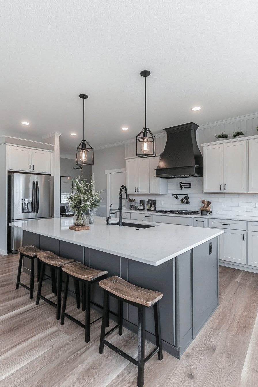 8. Soft Gray Coastal (Black And Gray Kitchen Ideas) - Black And Gray Kitchen Ideas
