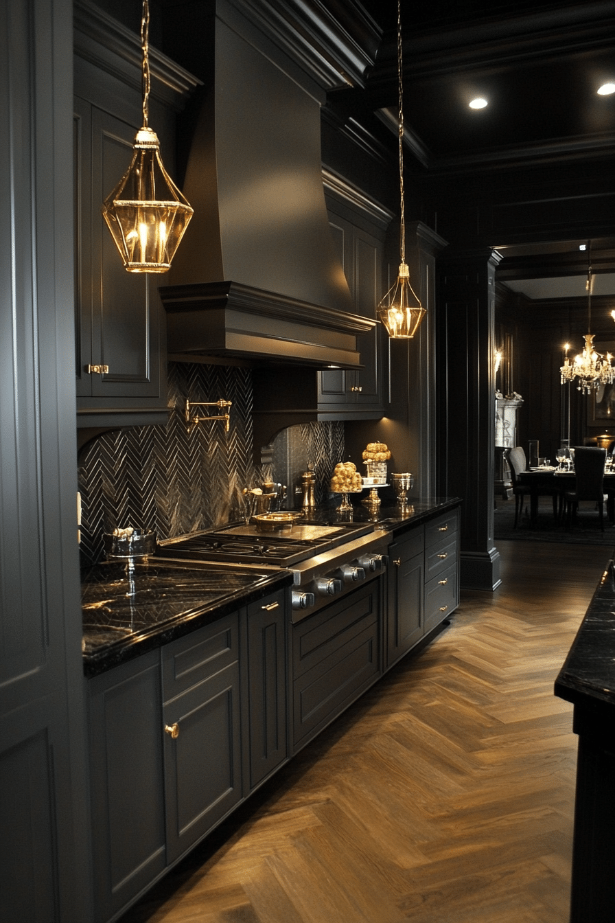 12. Elegant Ashwood Ensemble (Black And Gray Kitchen Ideas) - Black And Gray Kitchen Ideas