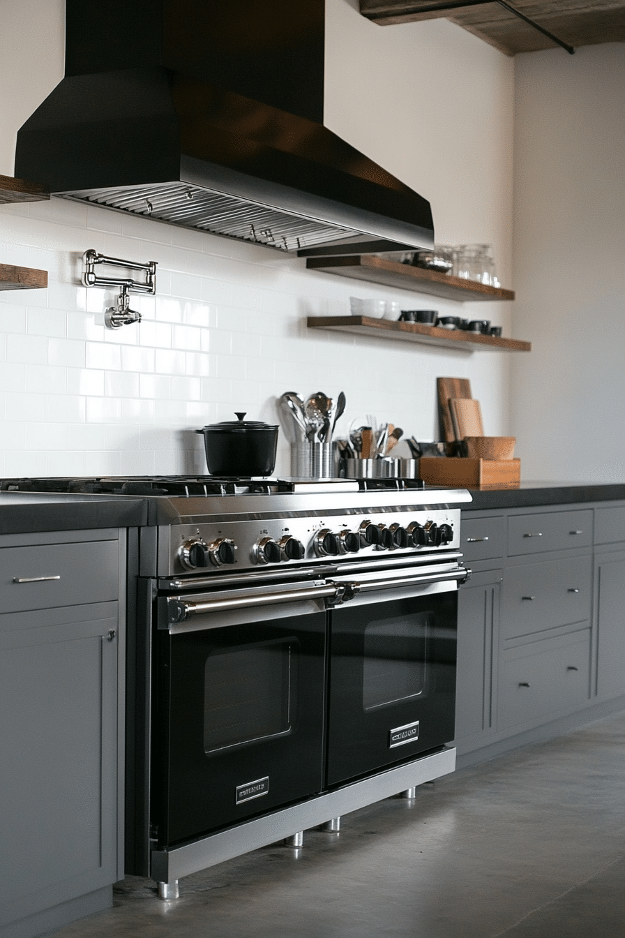25. Soft Industrial Gray (Black And Gray Kitchen Ideas) - Black And Gray Kitchen Ideas
