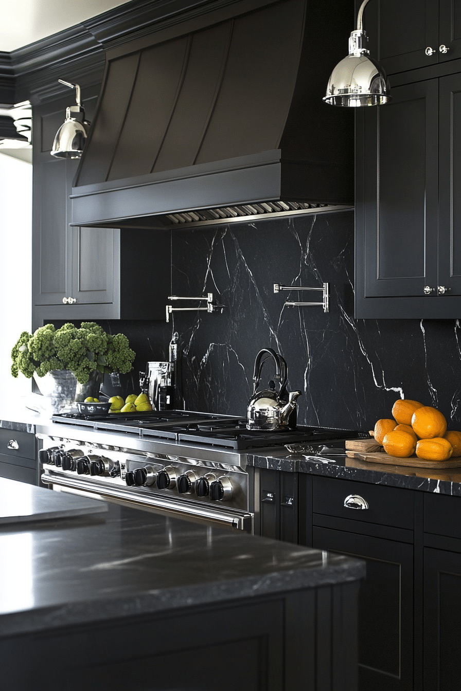 26. Matte Graphite Modern (Black And Gray Kitchen Ideas) - Black And Gray Kitchen Ideas