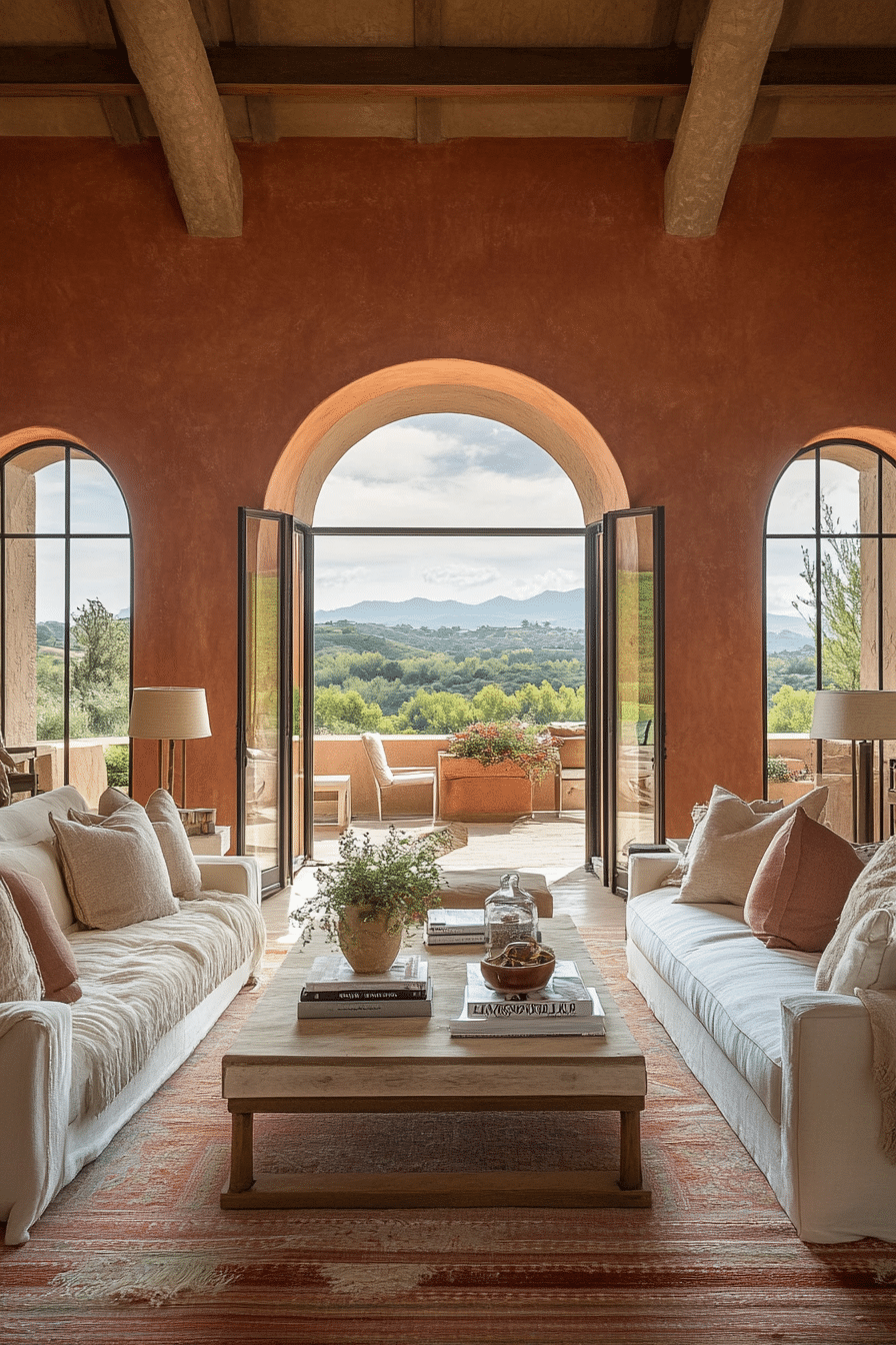 8. Warm Mediterranean Comfort (Open Living Room Ideas) - Open Living Room Ideas
