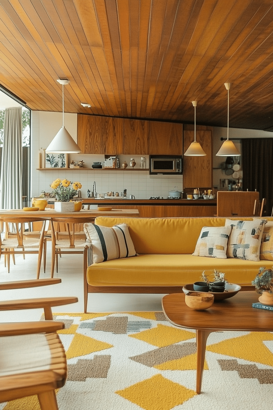 9. Mid-Century Open Plan (Open Living Room Ideas) - Open Living Room Ideas