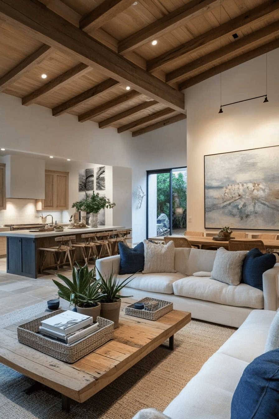 11. Soft Industrial Blend (Open Living Room Ideas) - Open Living Room Ideas