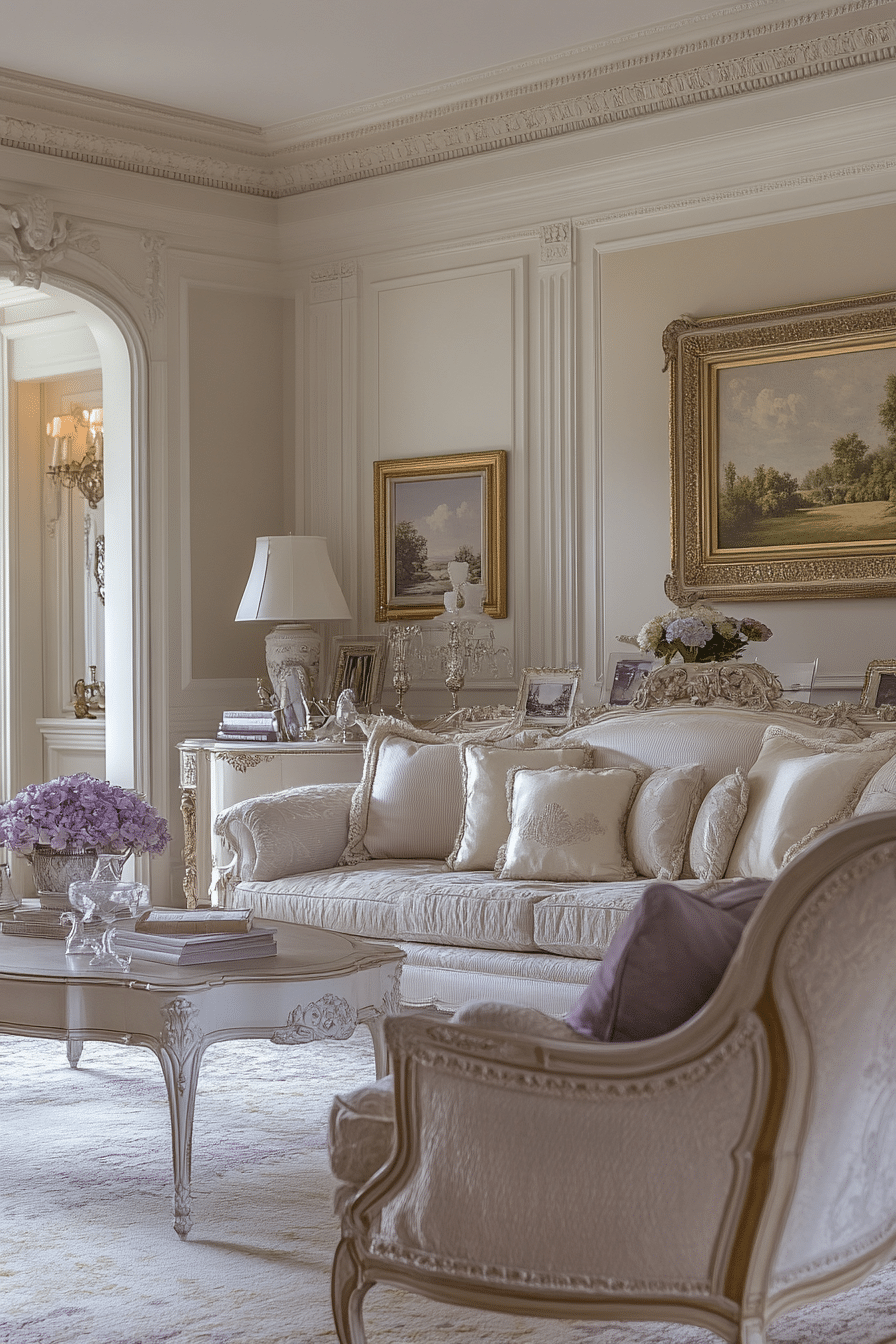 12. French Country Elegance (Open Living Room Ideas) - Open Living Room Ideas