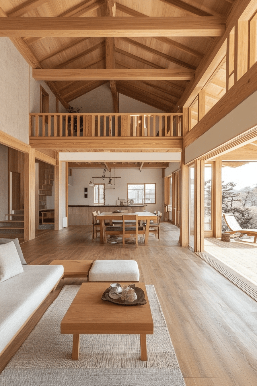 15. Japandi Calm Flow (Open Living Room Ideas) - Open Living Room Ideas
