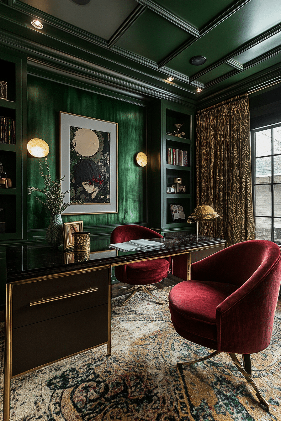 8. Art Deco Inspired (Office Room Ideas) - Office Room Ideas