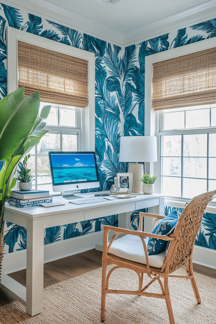 10. Tropical Retreat (Office Room Ideas) - Office Room Ideas