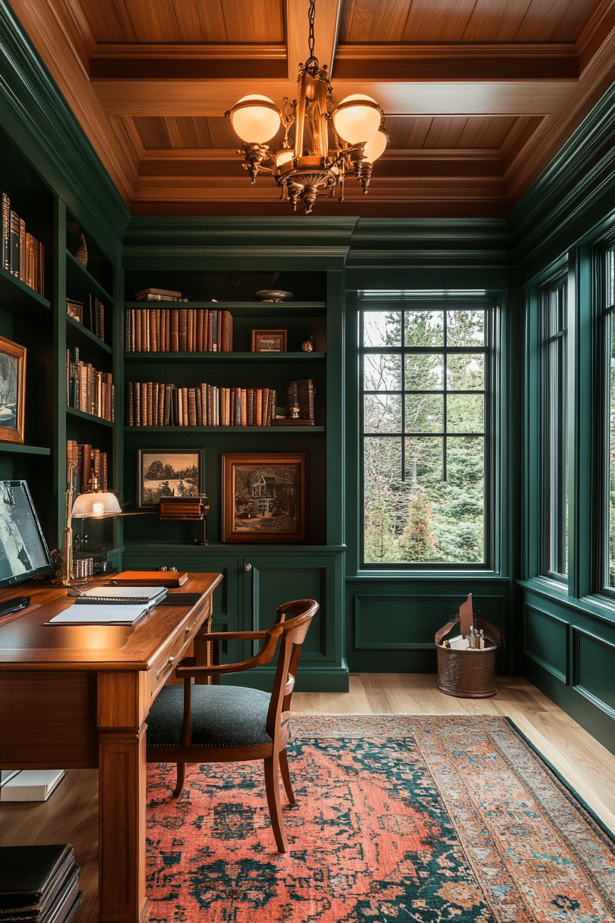 19. Craftsman Inspired Study (Office Room Ideas) - Office Room Ideas