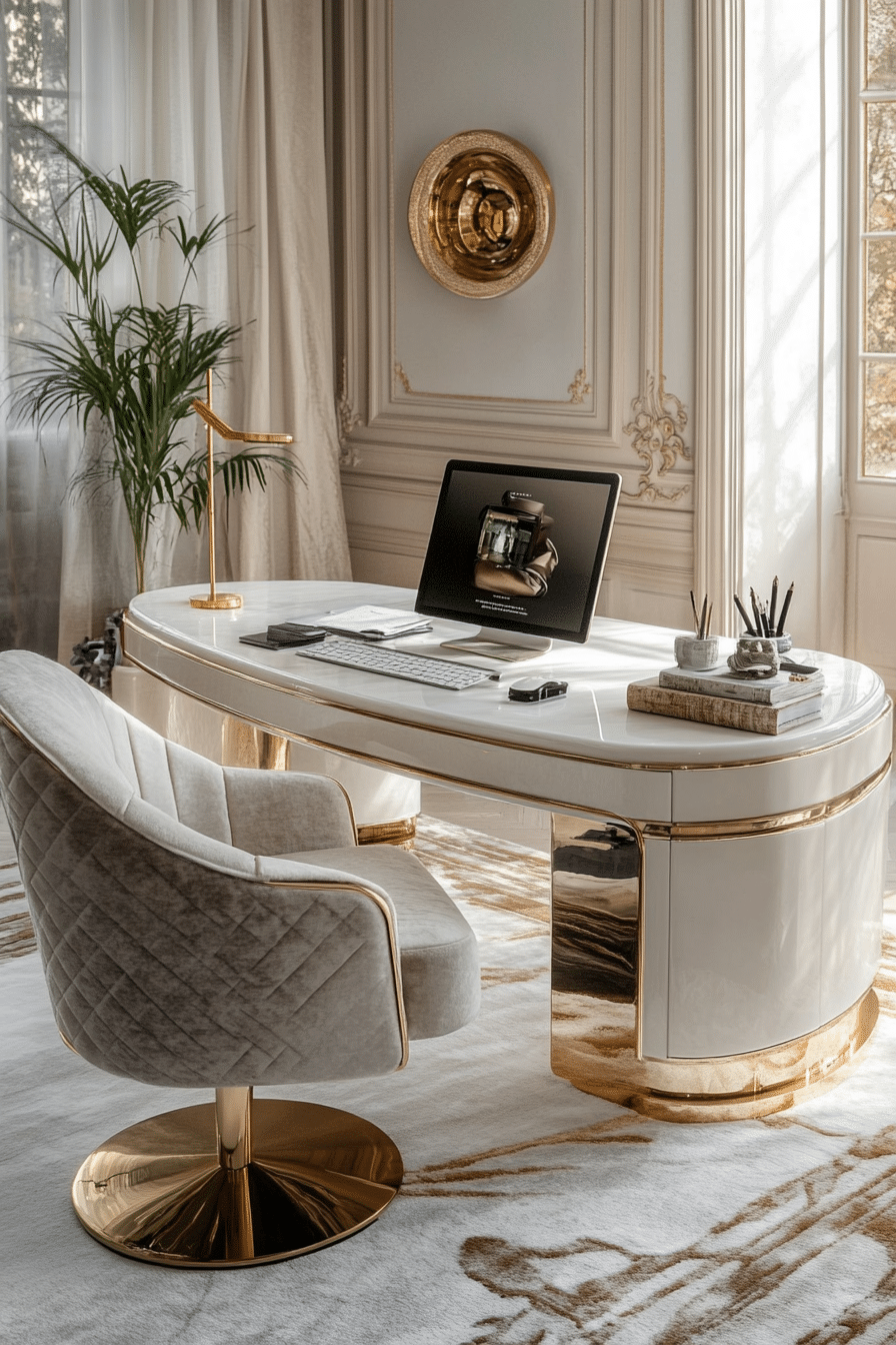 21. Luxe Minimalism (Office Room Ideas) - Office Room Ideas