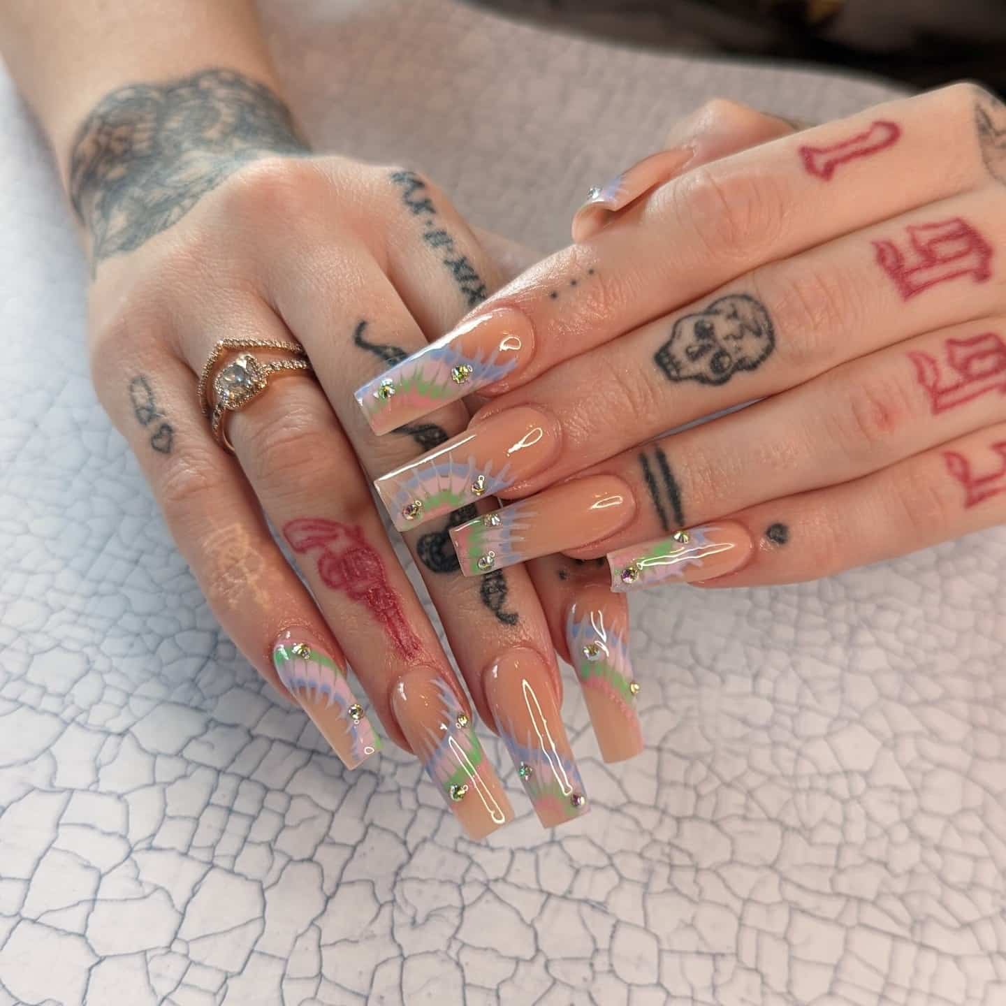 9. Pastel Beam French - insane nail ideas