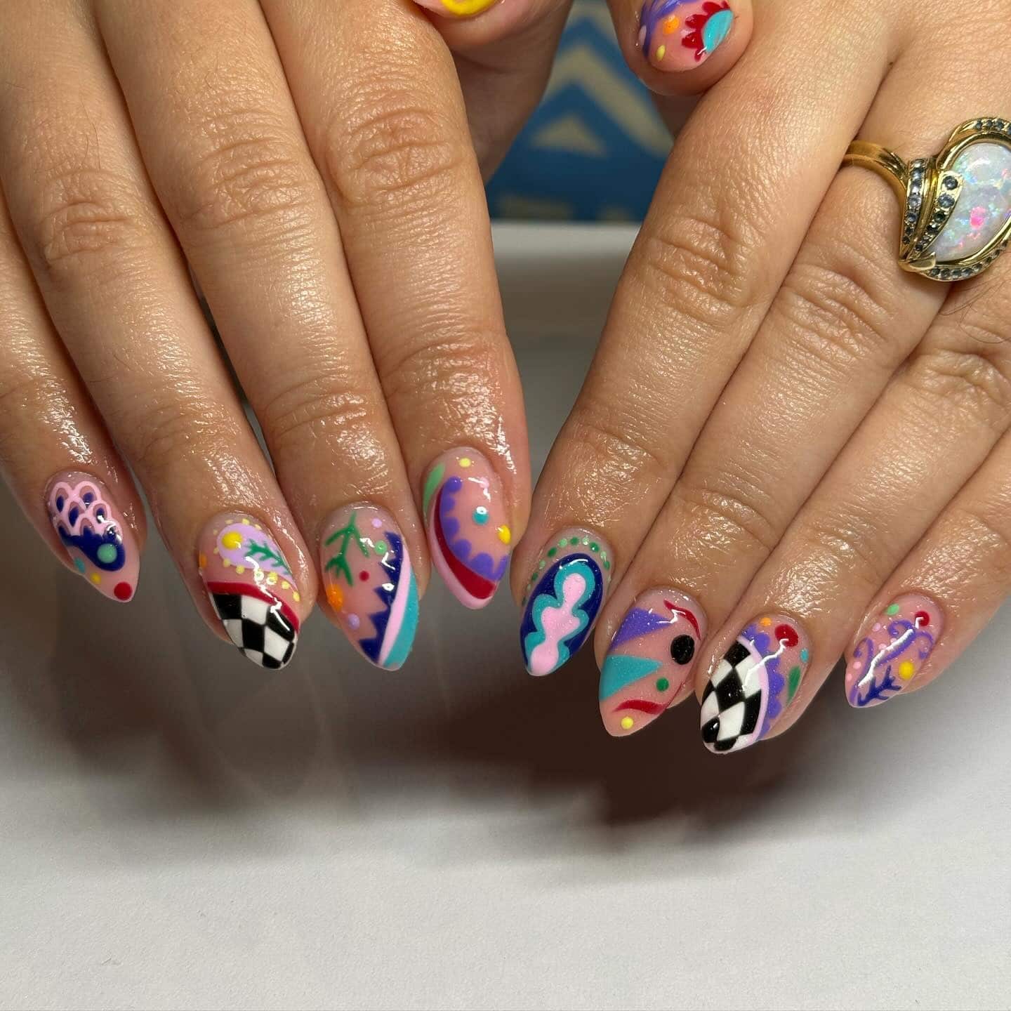 12. Abstract Playground - insane nail ideas