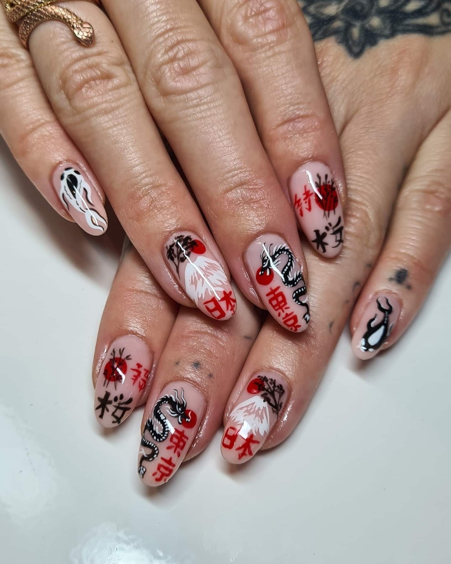 18. Tokyo Noir Art - insane nail ideas