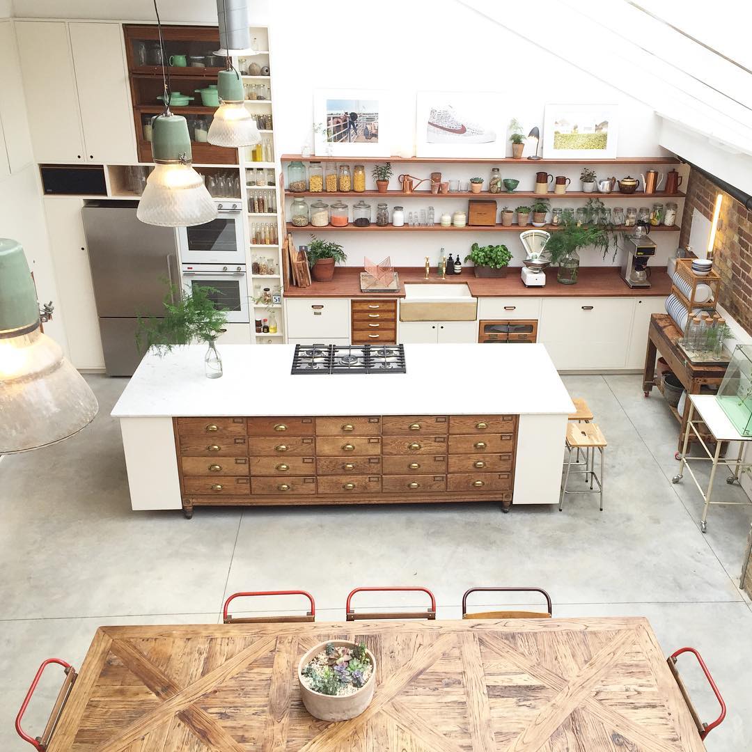 3. Industrial Farmhouse Studio Kitchen - studio kitchen ideas