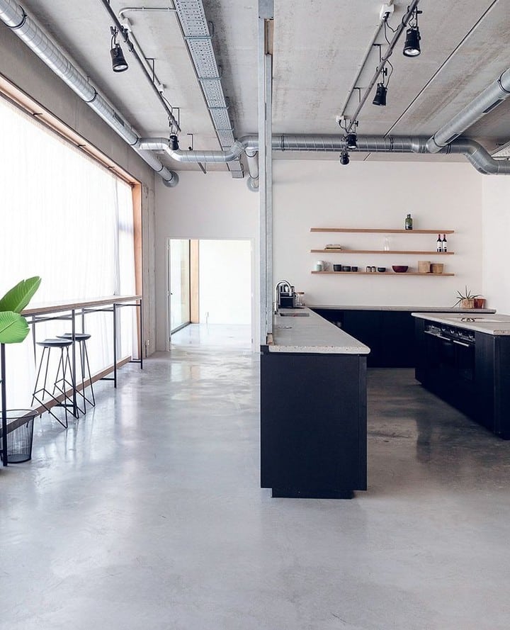 8. Urban Industrial Studio Kitchen - studio kitchen ideas