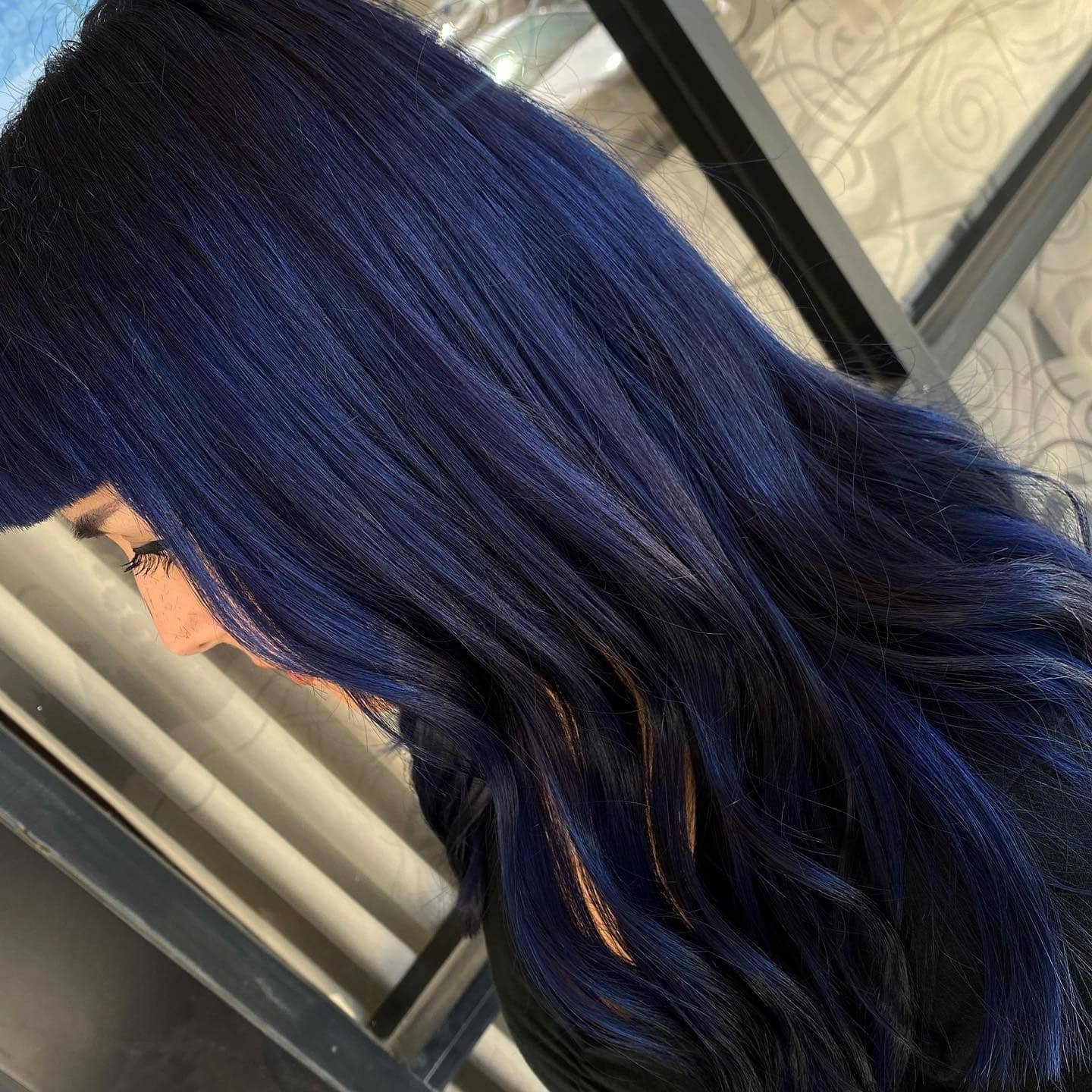 10. Rich Sapphire Blend with Textured Finish - Blue Black Hair Color