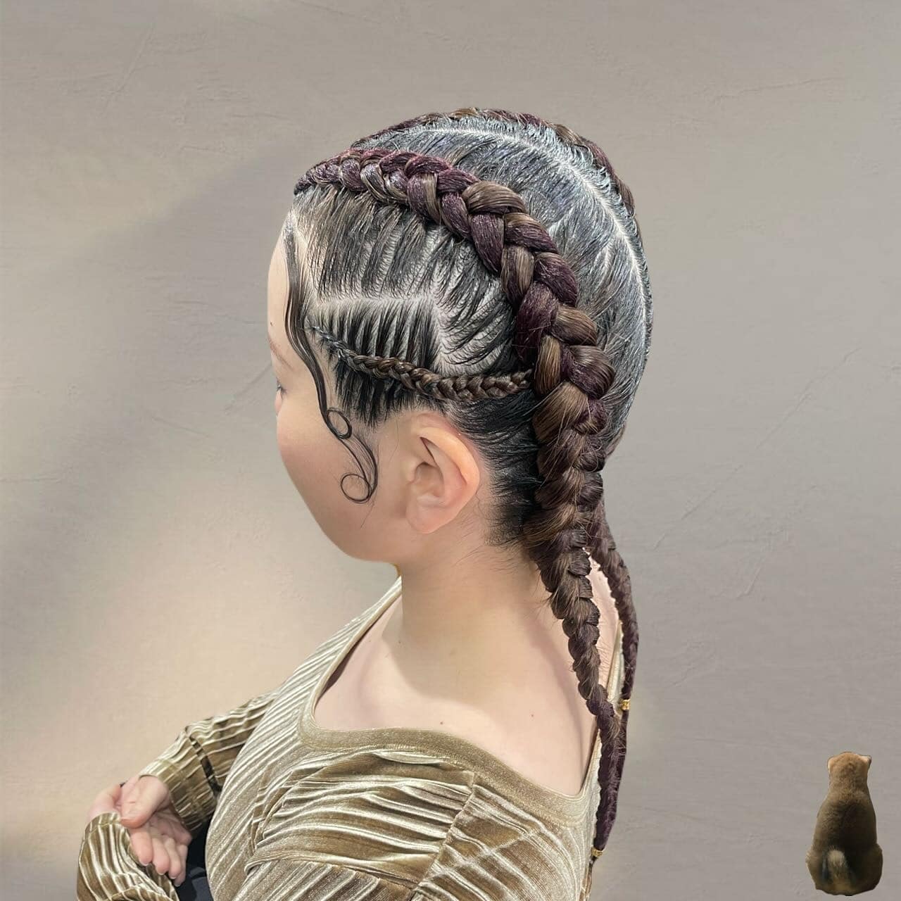 7. Double Feed-In Cornrow Braids with Mini Braided Details - Twist Braid Hairstyles