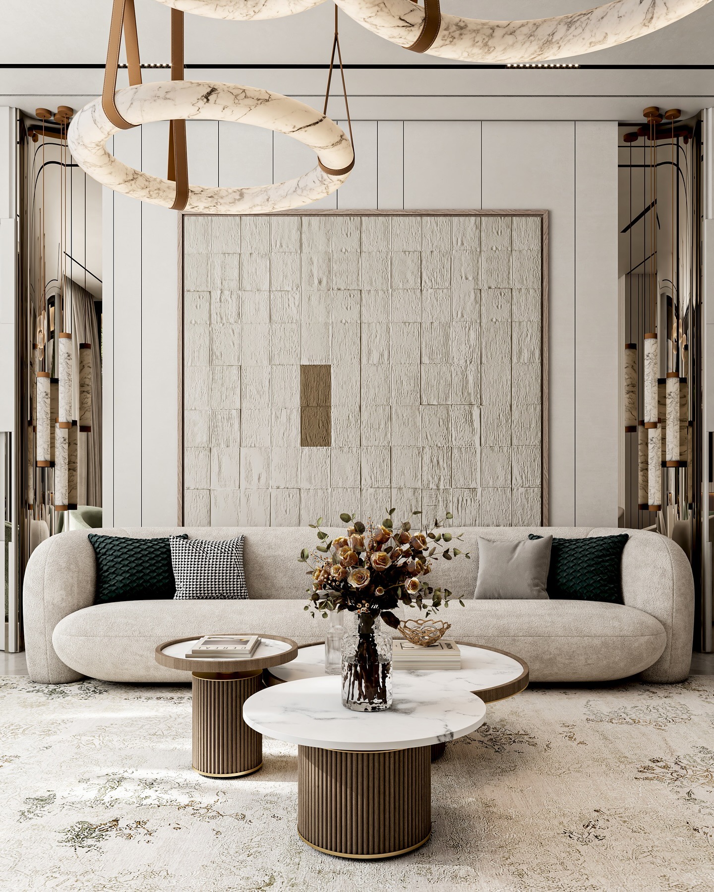 20. Contemporary Curves with Natural Texture - contemporary small living room ideas