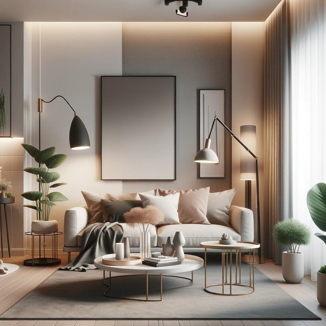 21. Soft Neutrals with Modern Layers - contemporary small living room ideas