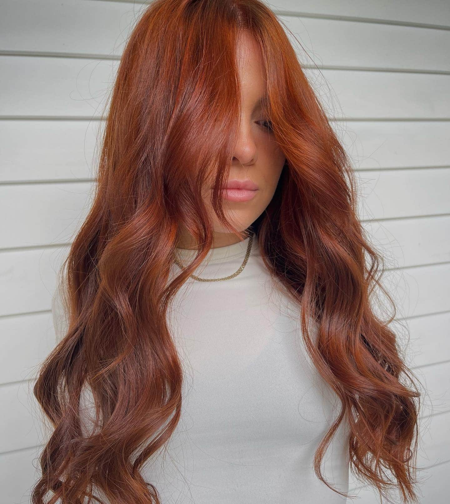 15. Copper Curtain Layers - Red Copper Hair Color