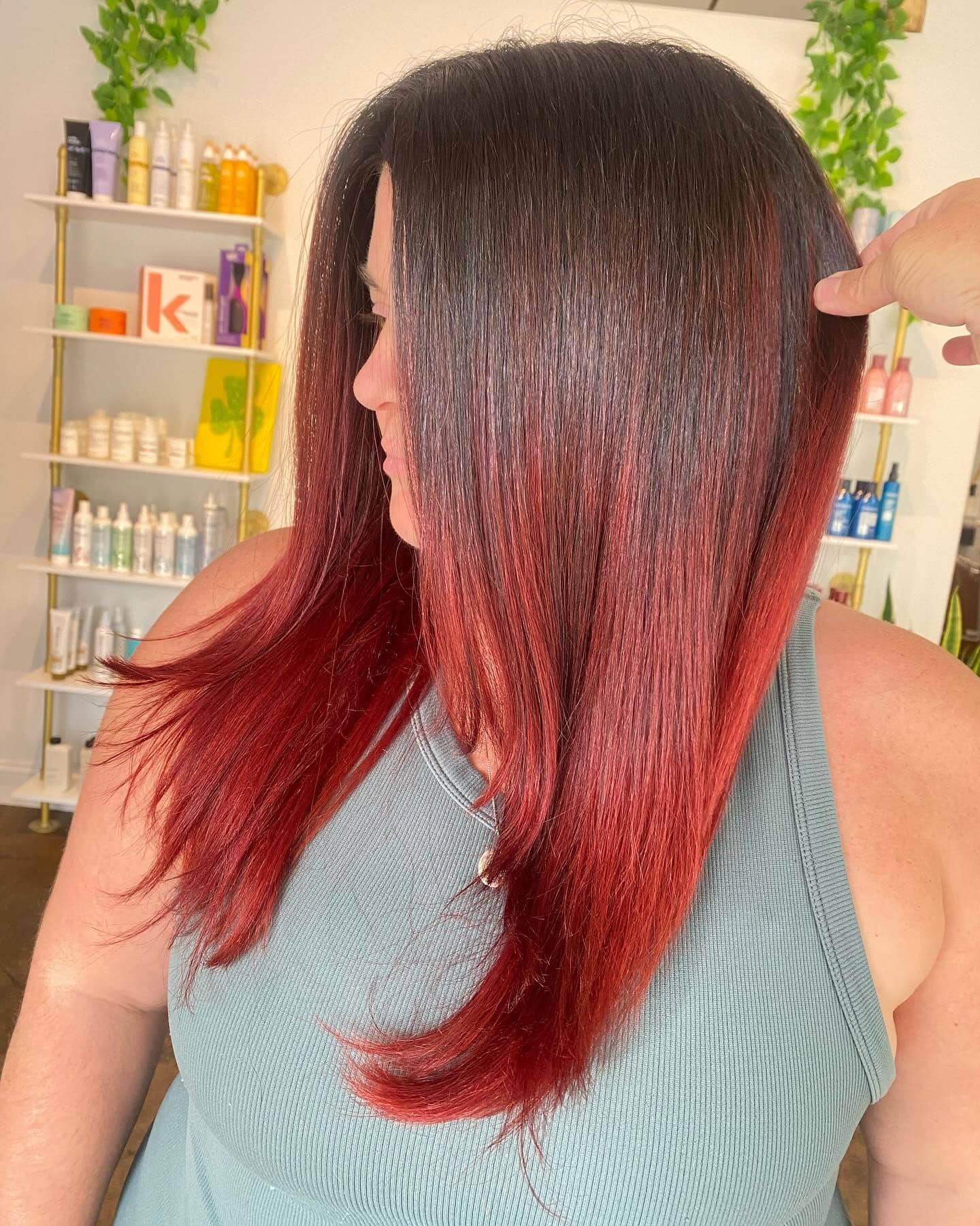 22. Deep Root Melt with Copper-Red Lengths - Red Copper Hair Color