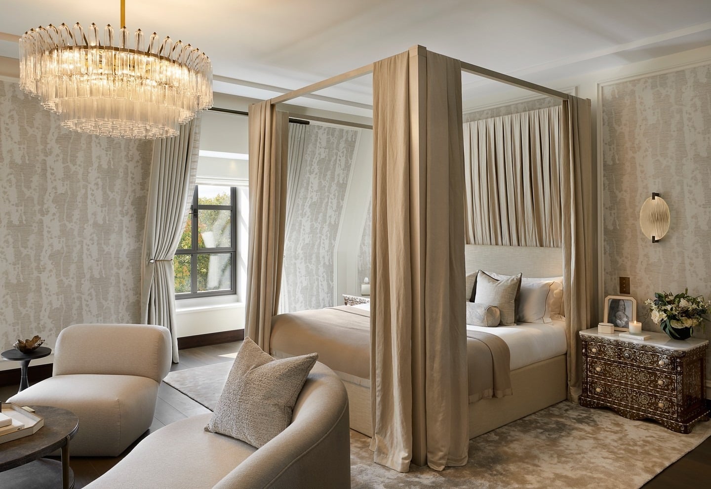 7. Classic Luxury with Canopy Elegance - large bedroom ideas