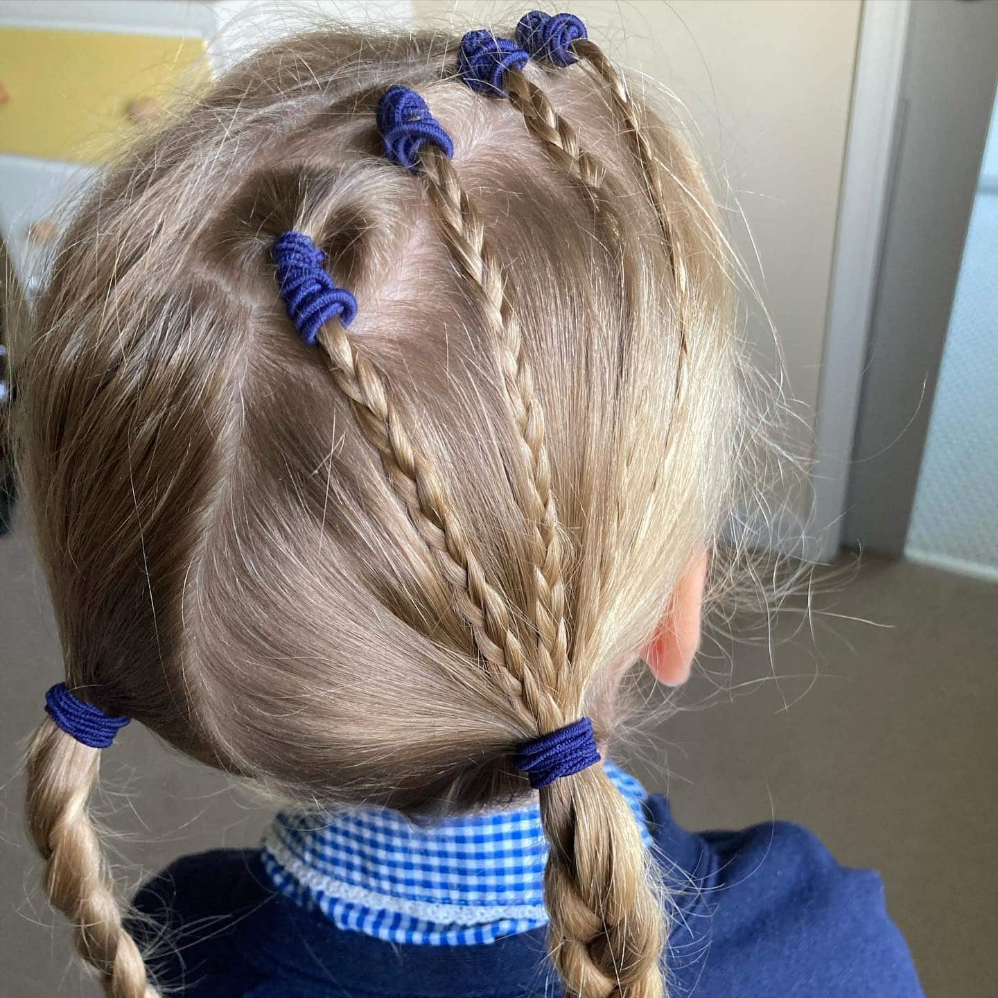6. Mini Braided Pigtails on Blonde Hair - Hairstyles For School
