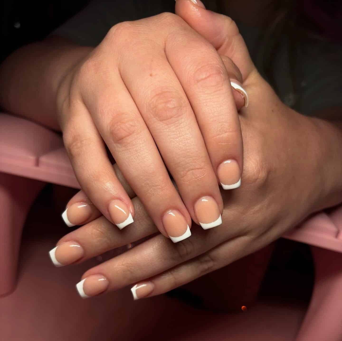 12. Classic French Overlay - overlay nail ideas