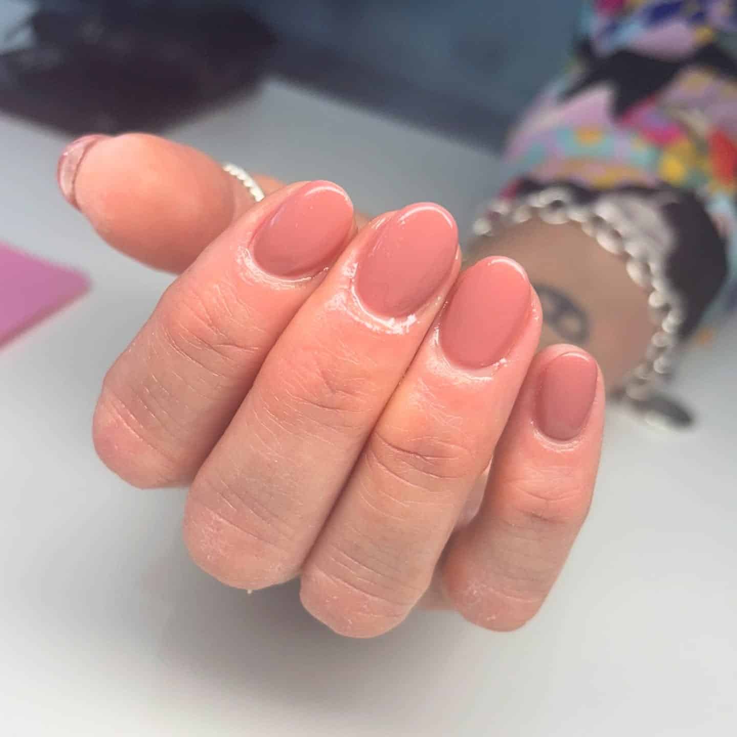 14. Dusty Rose Overlay - overlay nail ideas