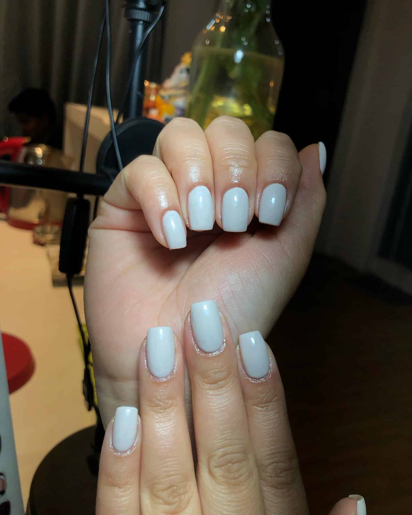 16. Pure White Overlay - overlay nail ideas