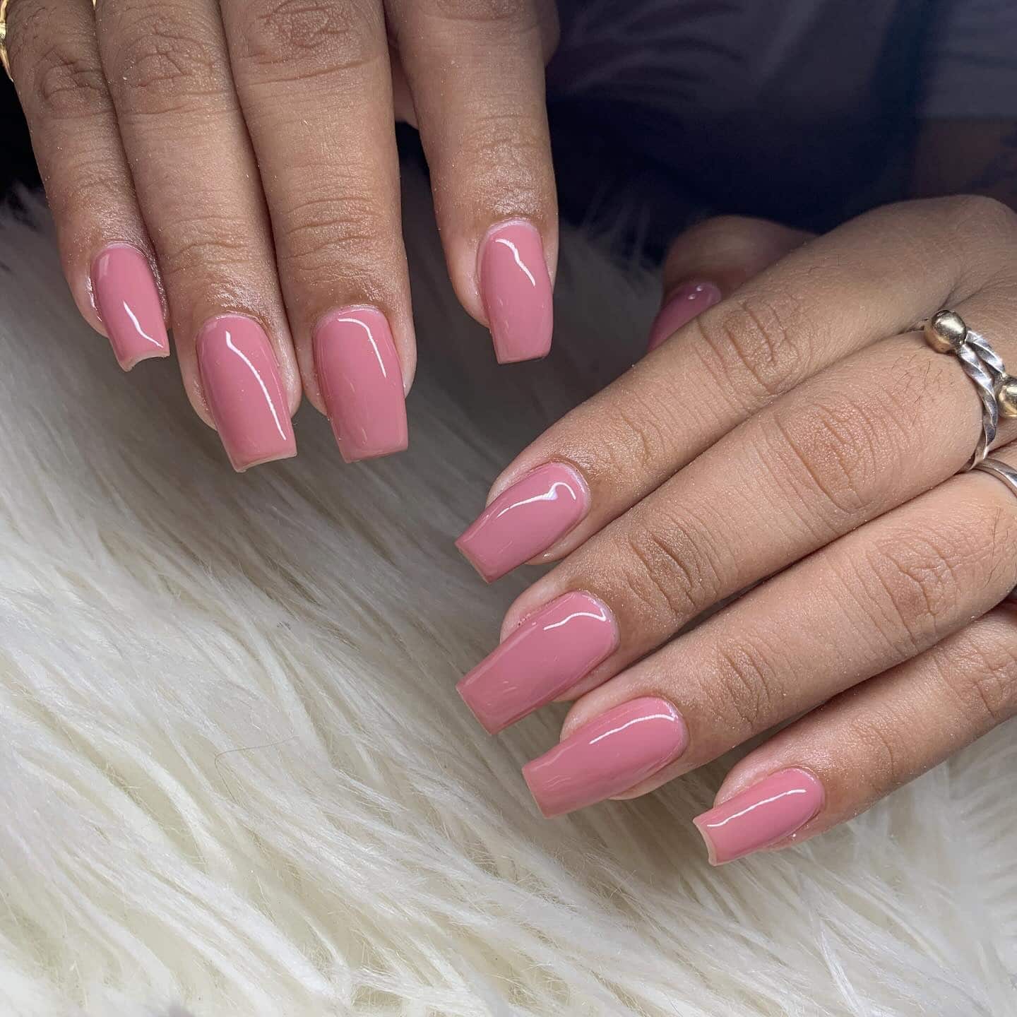 19. Rosé Coffin Overlay - overlay nail ideas