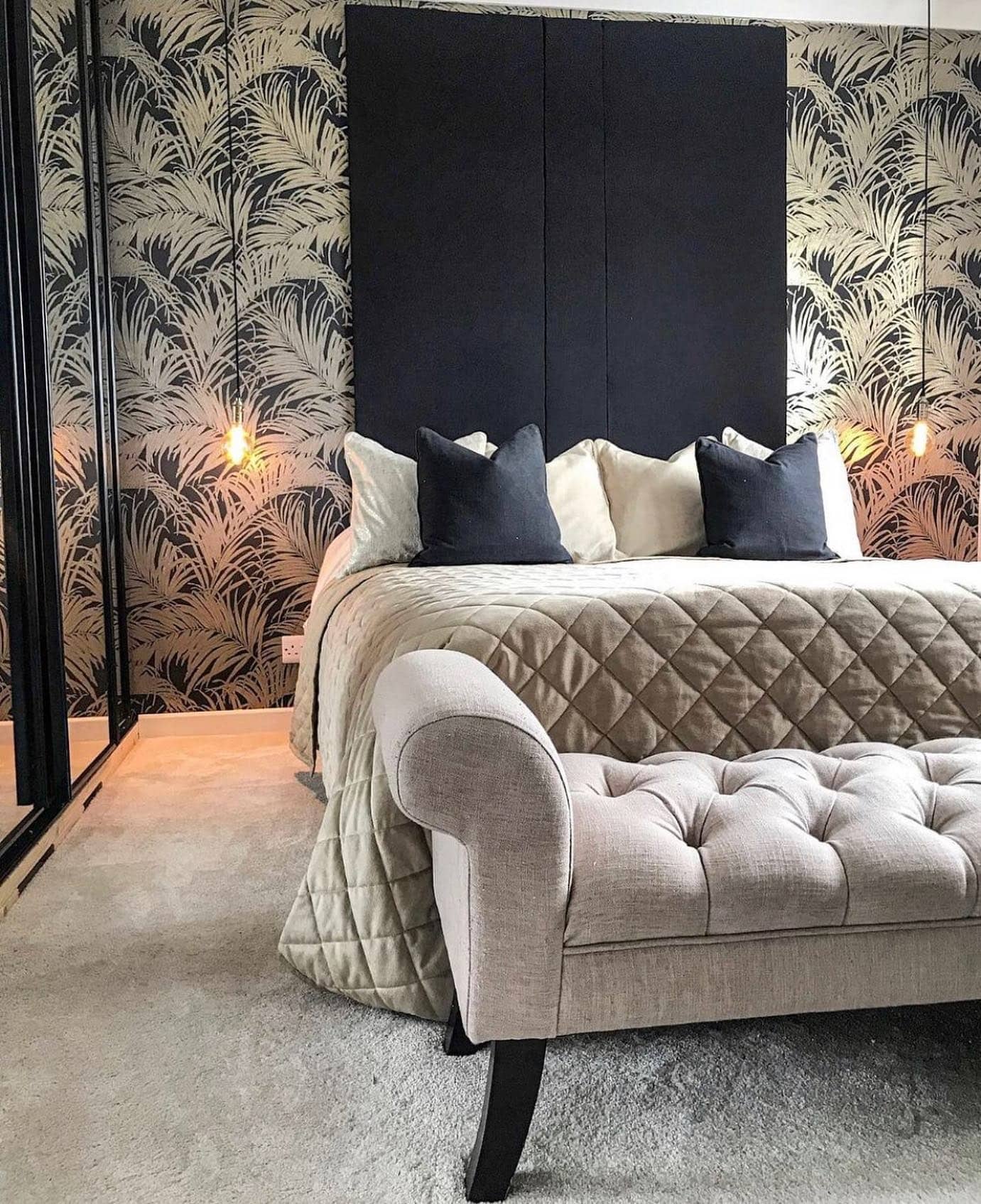 5. Tropical Noir with Subtle Glamour - black and gold bedroom ideas