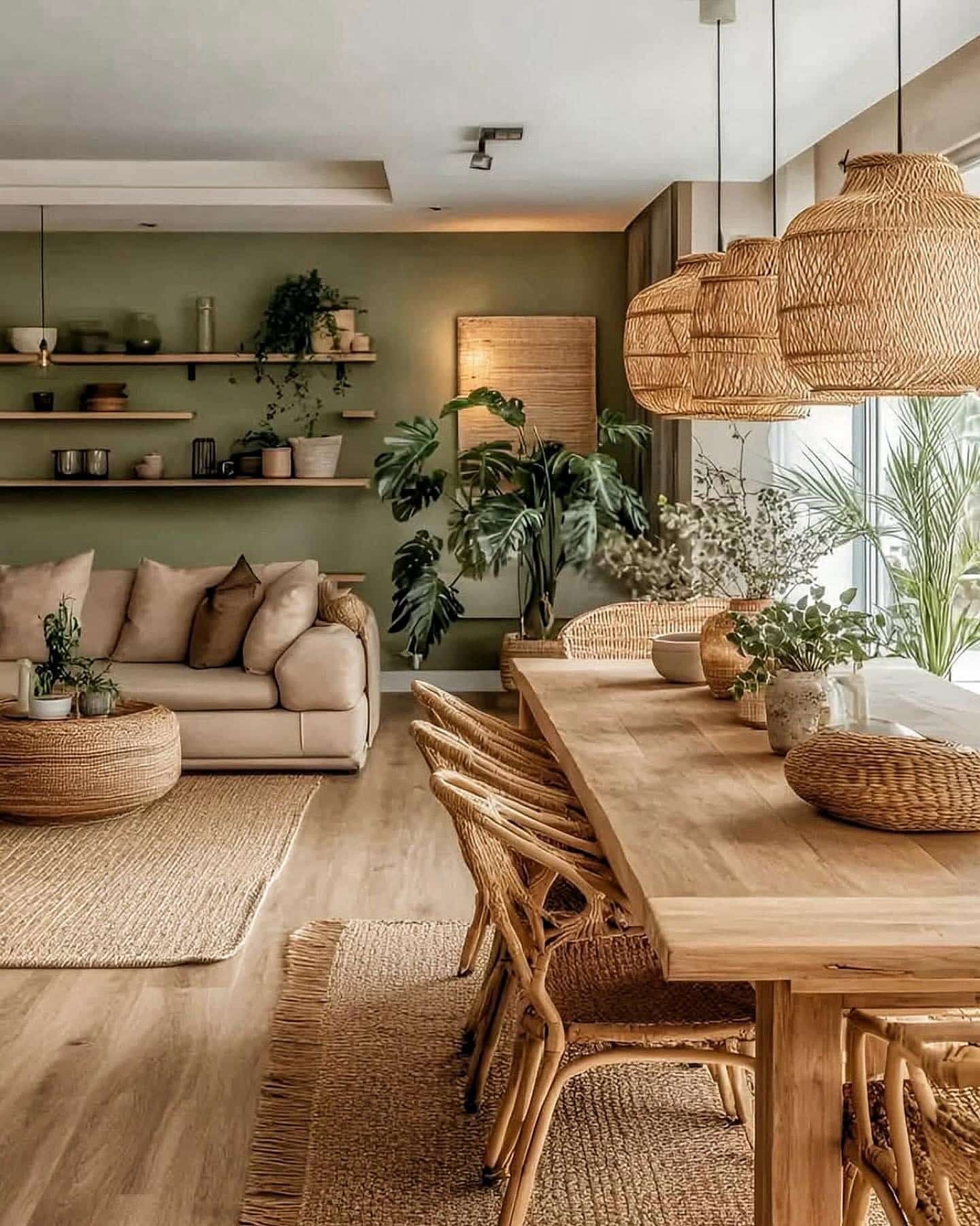 10. Modern Boho with Natural Textures - living room decor ideas