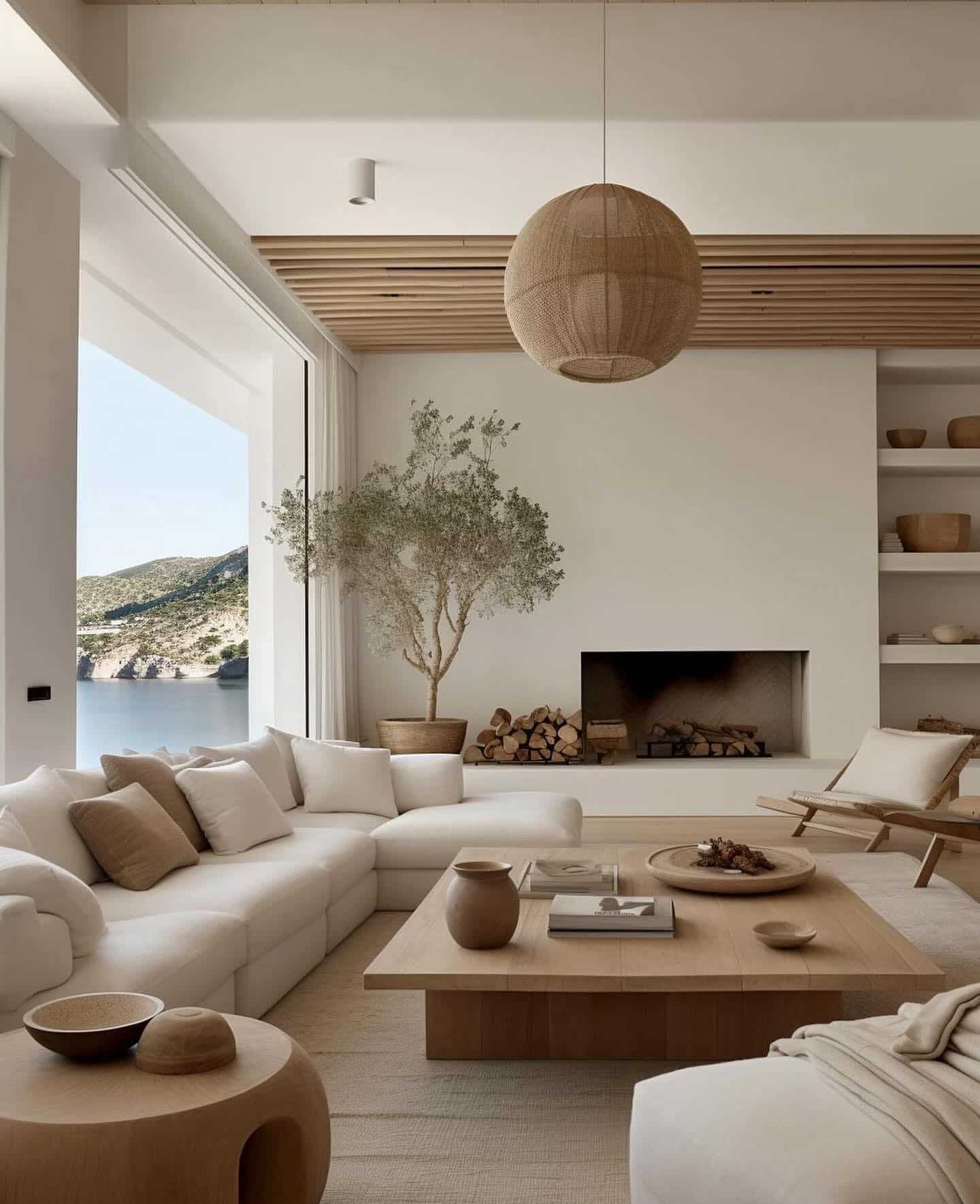 17. Organic Modern with Natural Tones - living room decor ideas