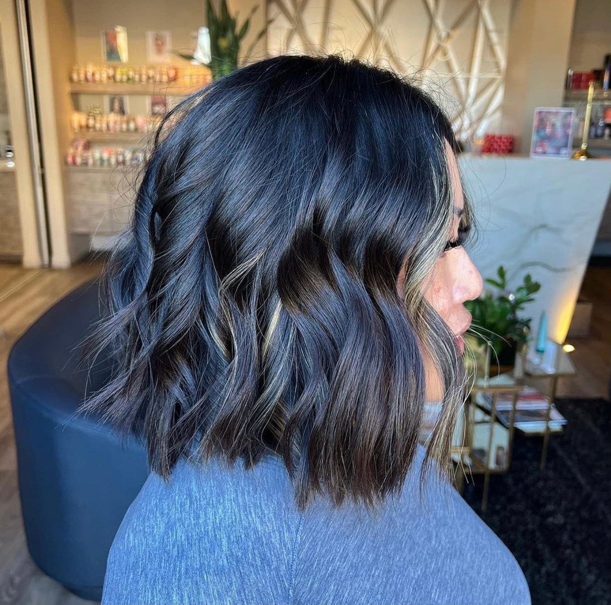 5. Midnight Waves Bob - Short Wavy Hairstyles