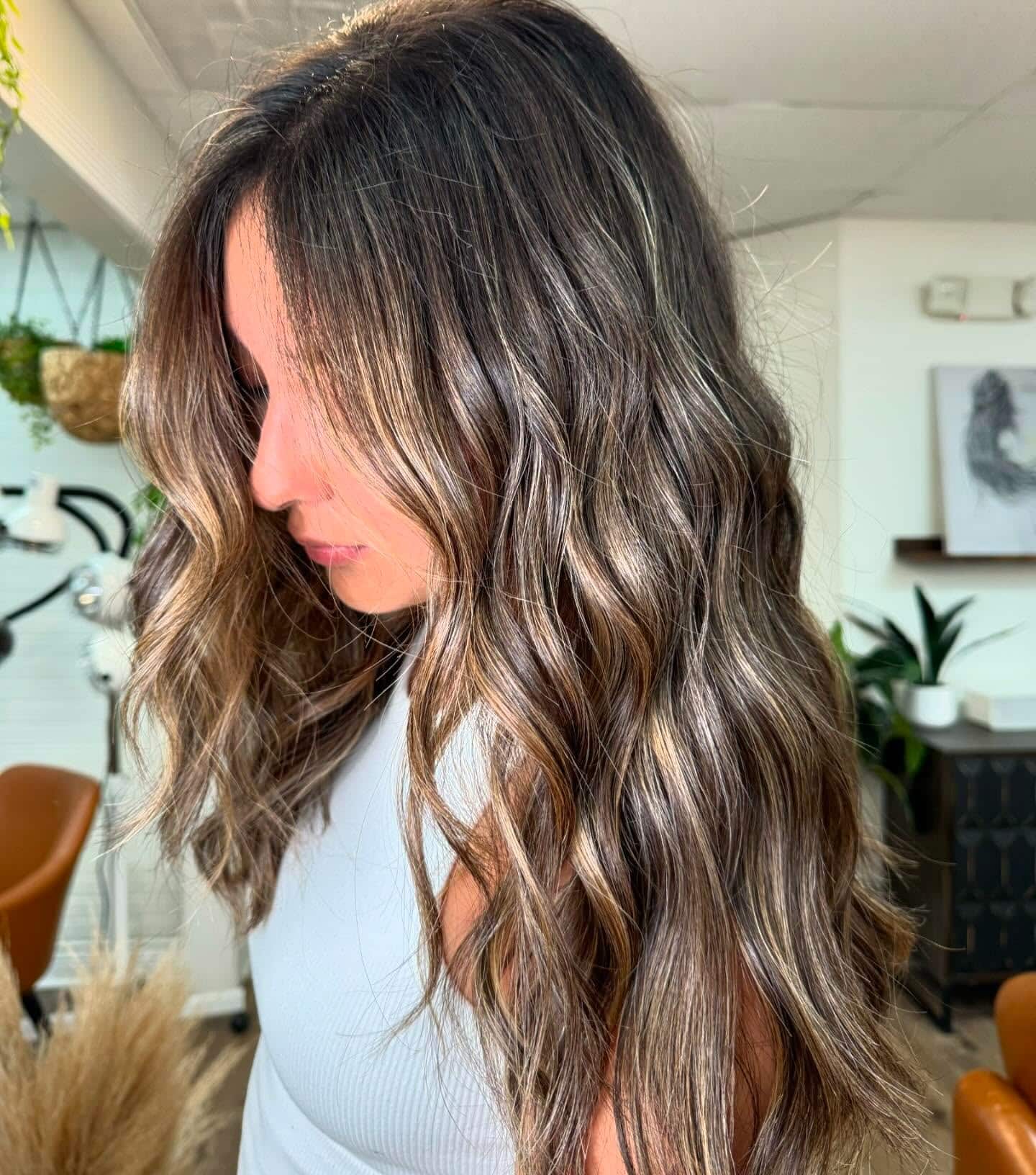 4. Sunlit Mocha Balayage - Spring Hair Color