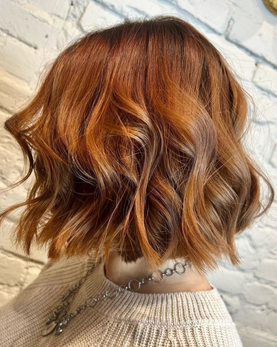 11. Copper Glow Bob - Spring Hair Color