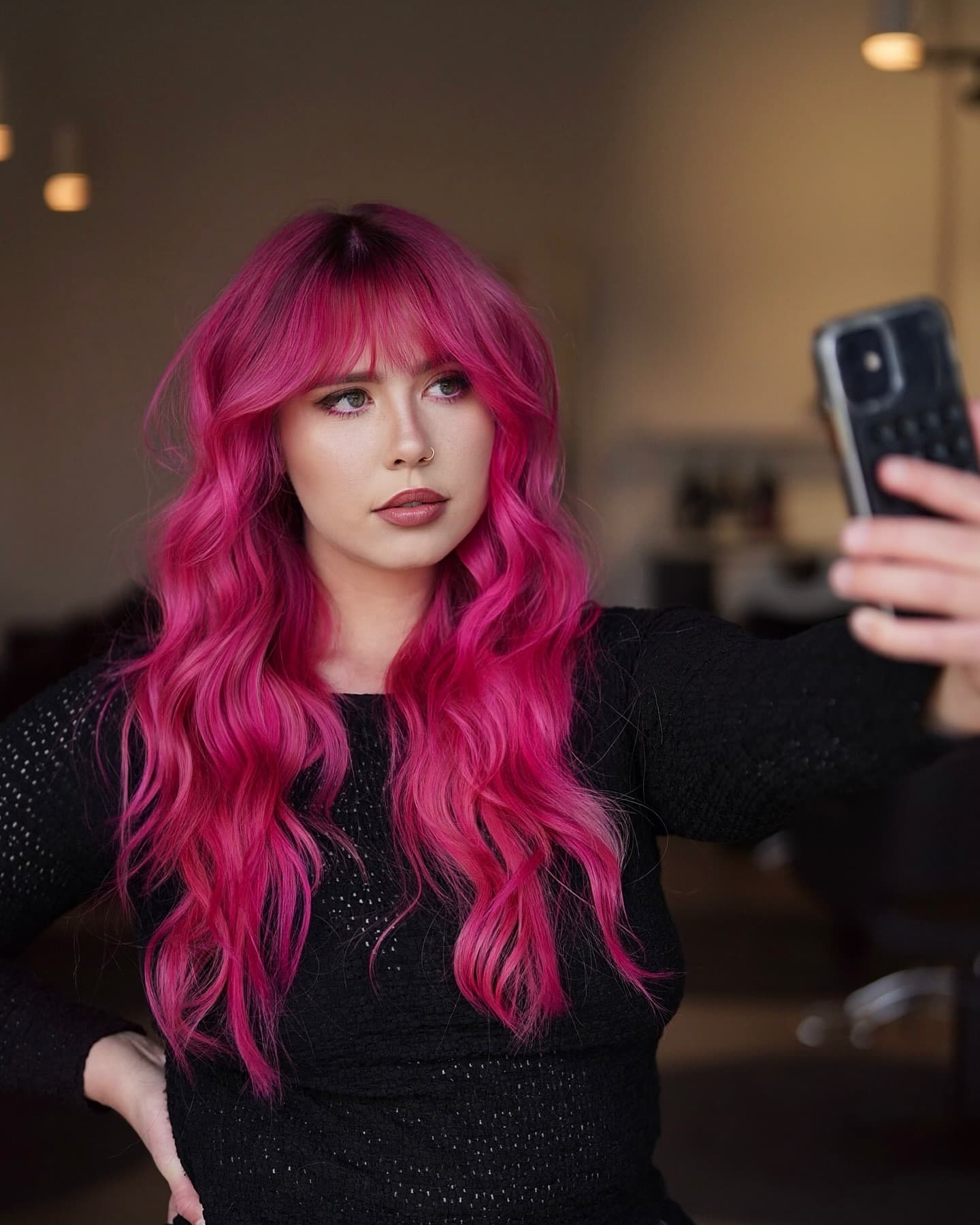 19. Electric Fuchsia Layers - Spring Hair Color