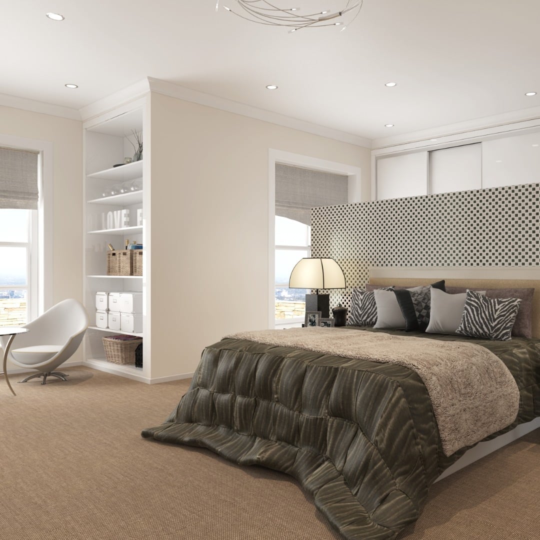 7. Neutral Glam with Subtle Patterns - jazz bedroom ideas