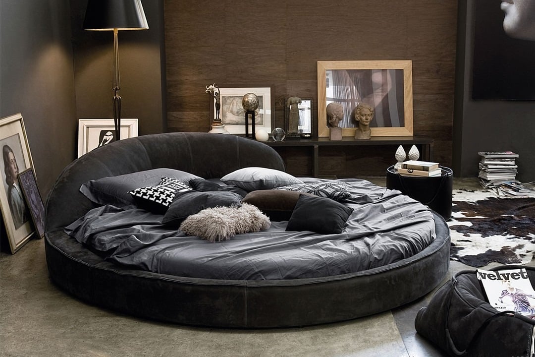 16. Round Elegance in Charcoal - jazz bedroom ideas